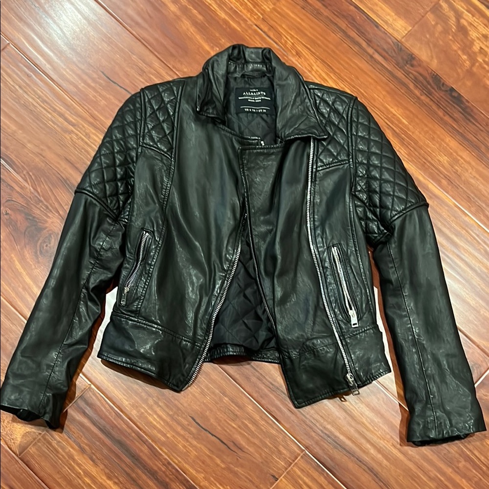 AllSaints Black Leather Jacket